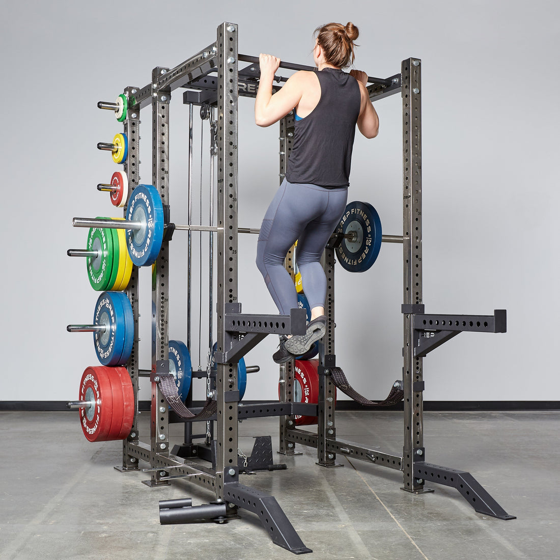 Woman doing pull-ups